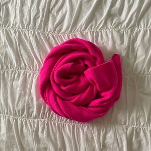 J.Crew Neon Fuchsia Ribbed Scarf